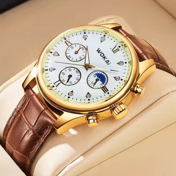 New Wokai Wokai business watch casual belt quartz sports watch men's watch men's watch